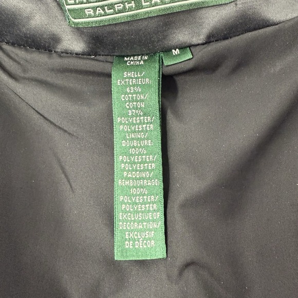 Women's Ralph Lauren Active Black Puffer Type Ski Jacket Coat Sz Medium - Picture 7 of 9